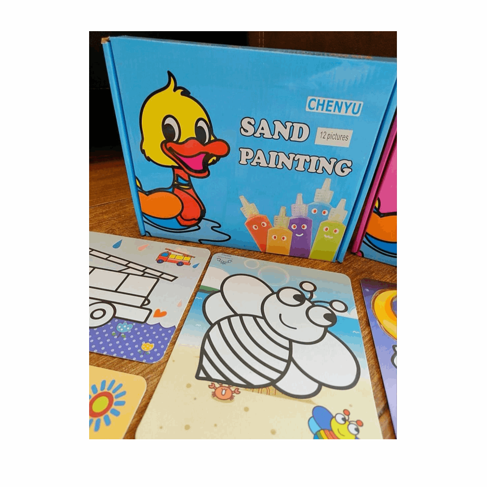 تنميه مهارات تلوين ورسم الرمل لون لبنى